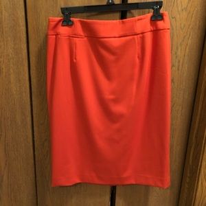 Orange Calvin Klein Pencil Skirt